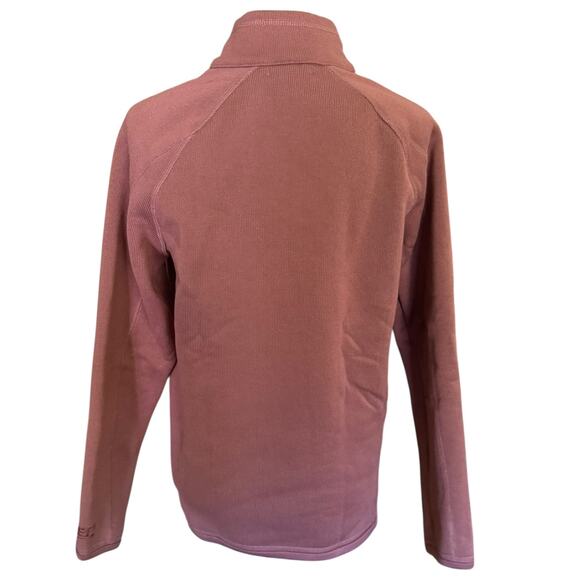 StormPack Fleeced Pink Zip Front Pullover Sweater Size Medium - Picture 2 of 4